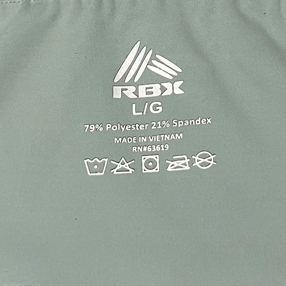 RBX Capri Leggings‎ Womens Sage Green High Waisted Side Pockets Size L